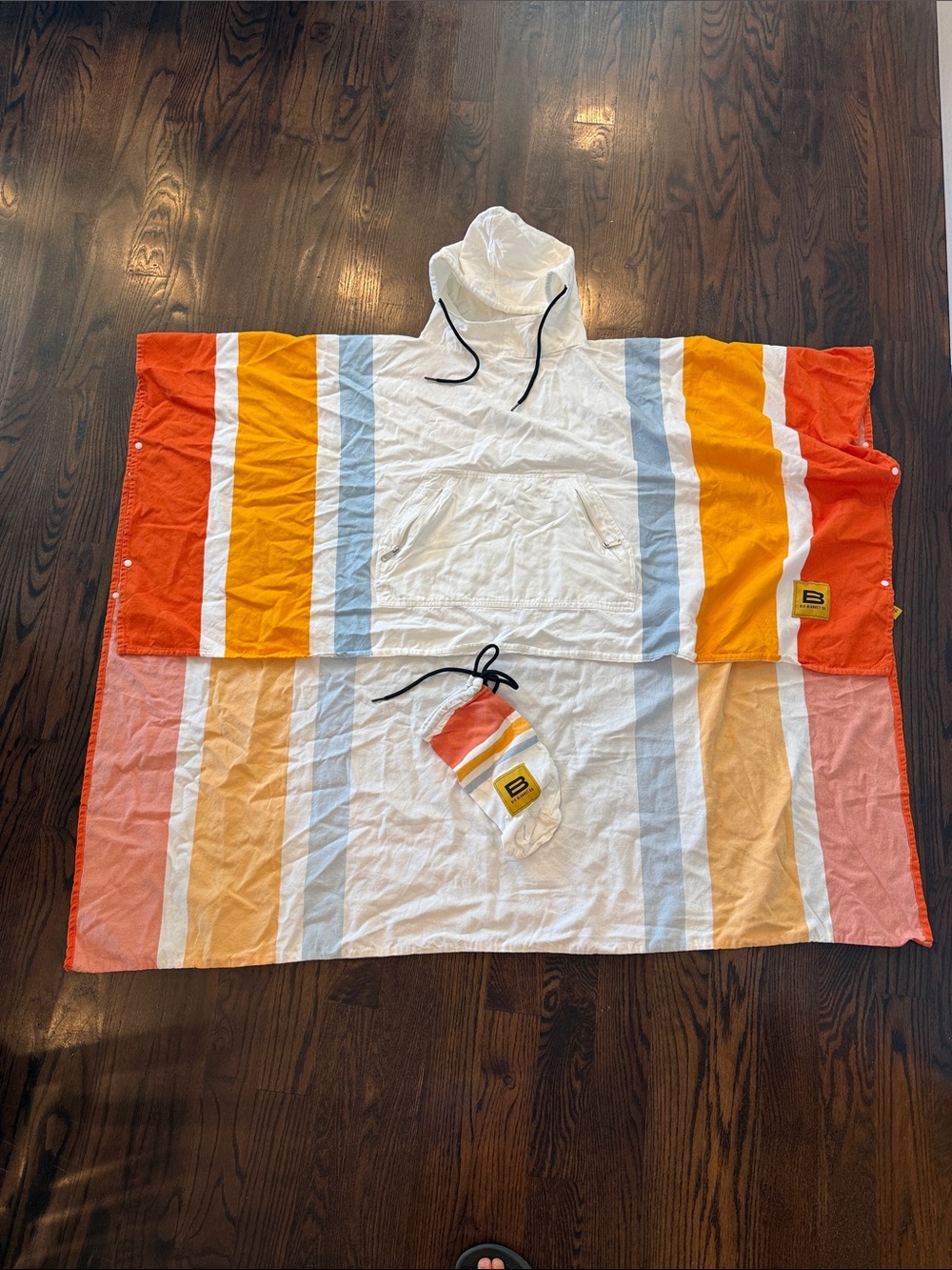 Big Beachy Poncho Big Blanket Co Sunrise Stripes Towel quick dry